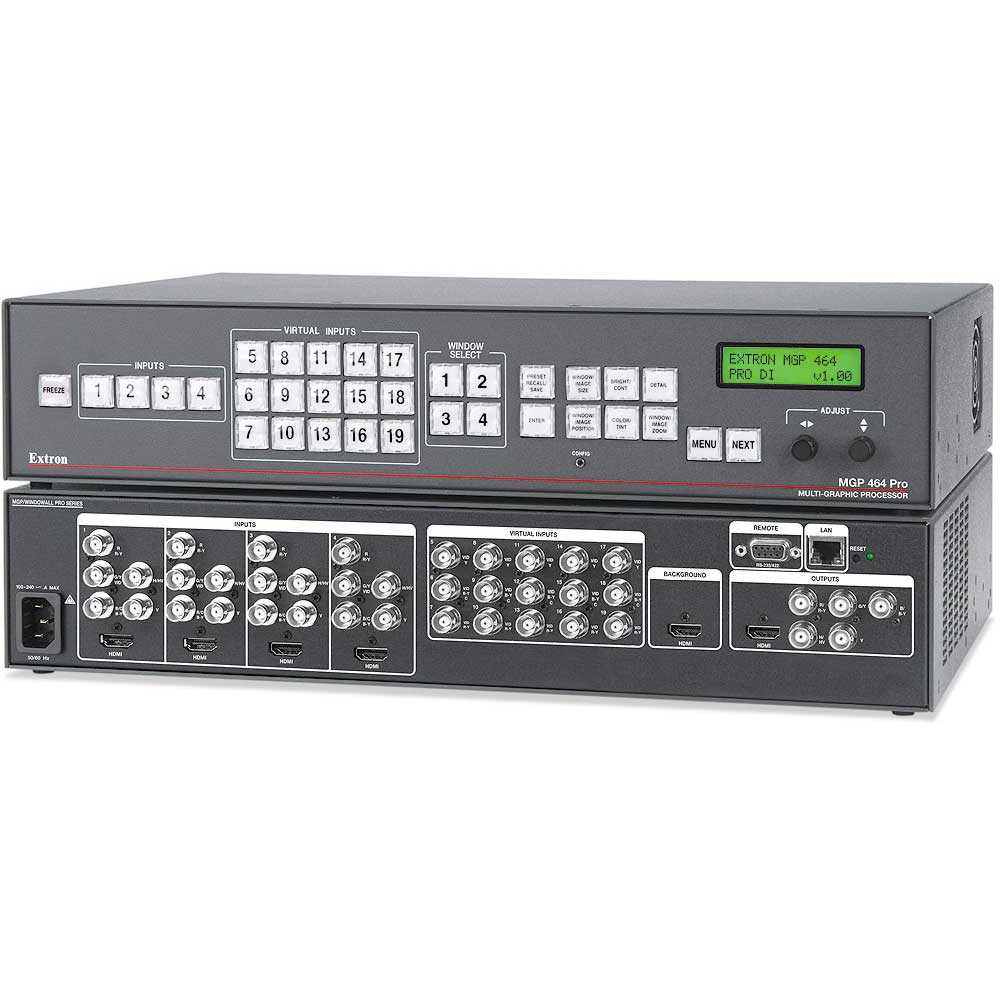 Extron mgp 464 pro di procesador multiventana de cuatro ventanas conforme a hdcp